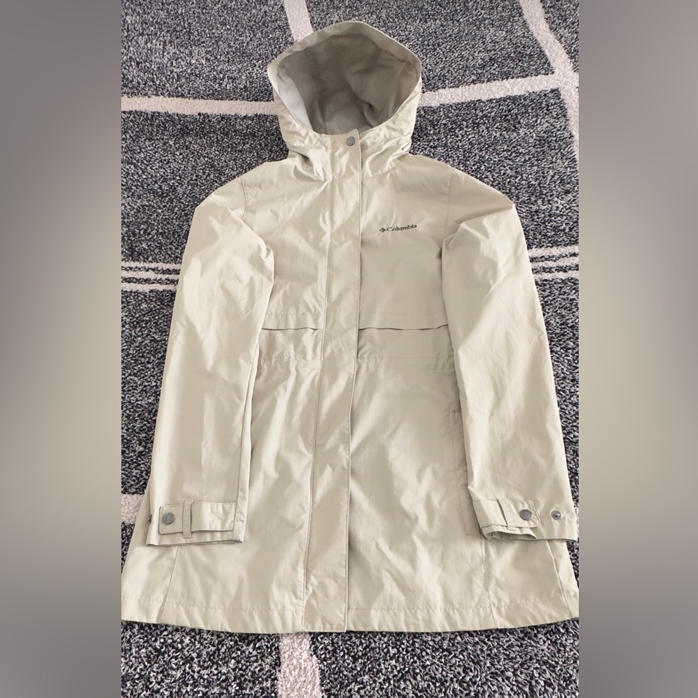 Columbia Women's Hikebound II Long Rain Jacket - Dark Stone size S